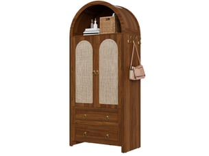 Buffet 2 porte(s) 2 tiroir(s) REDOM - 80 cm coloris marron