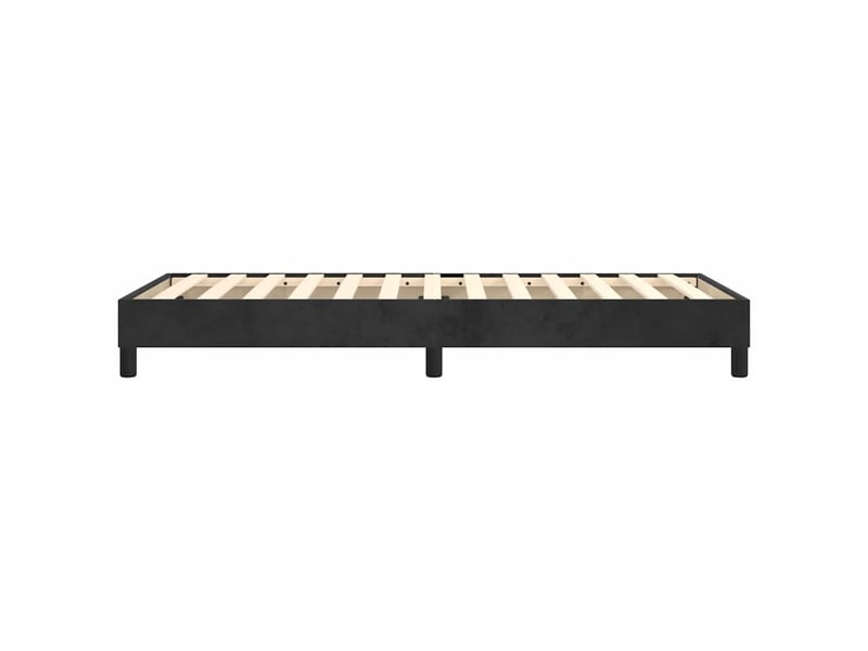  Lit simple- lit adulte -  cadre de lit à lattes noir 80x200 cm velours  - Conforama D
