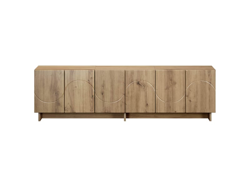  Meuble tv, banc tv 140x34,5x40 cm chêne artisanal bois d'ingénierie shl50937  - Conforama D