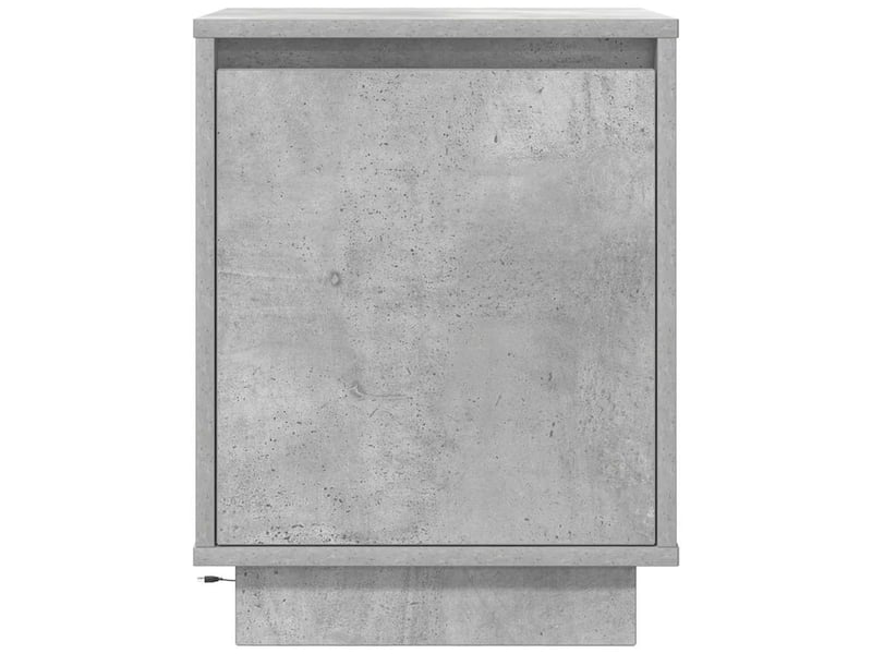  Table de chevet - cabinet de chevet - table de nuit avec lumières led gris béton 38x34x50 cm  - Conforama E