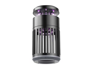 Fabrilamp volcan destructeur d'insectes électrique duo 5 w, 6 led uv, aspiration et grille, noir