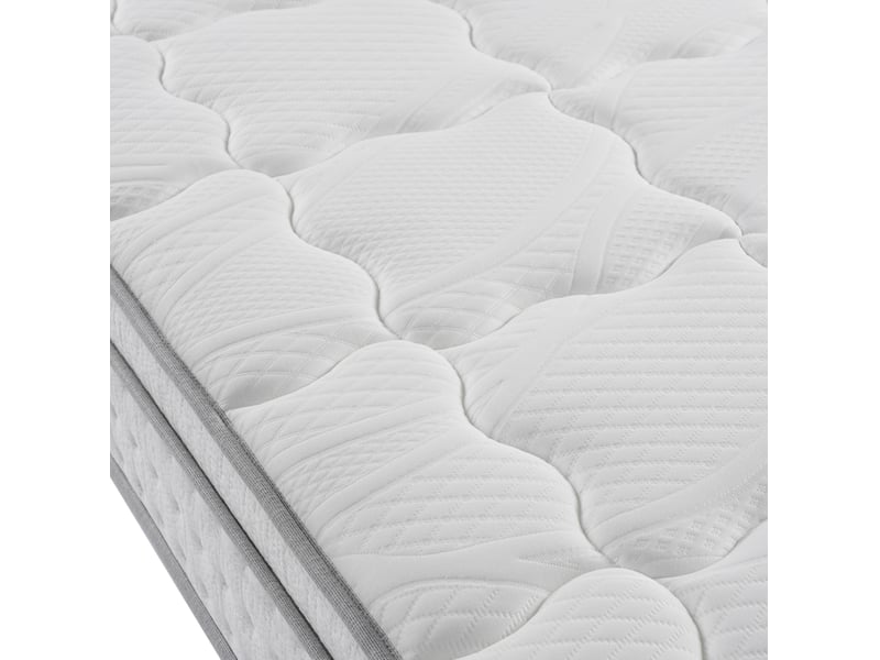 Matelas 180x200 cm en polyester 7 zones à ressorts ensachés blanc chicfurn - Conforama E