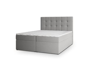 Lit avec rangement 140x200 cm <strong>MASSENO</strong> <strong></strong> coloris gris