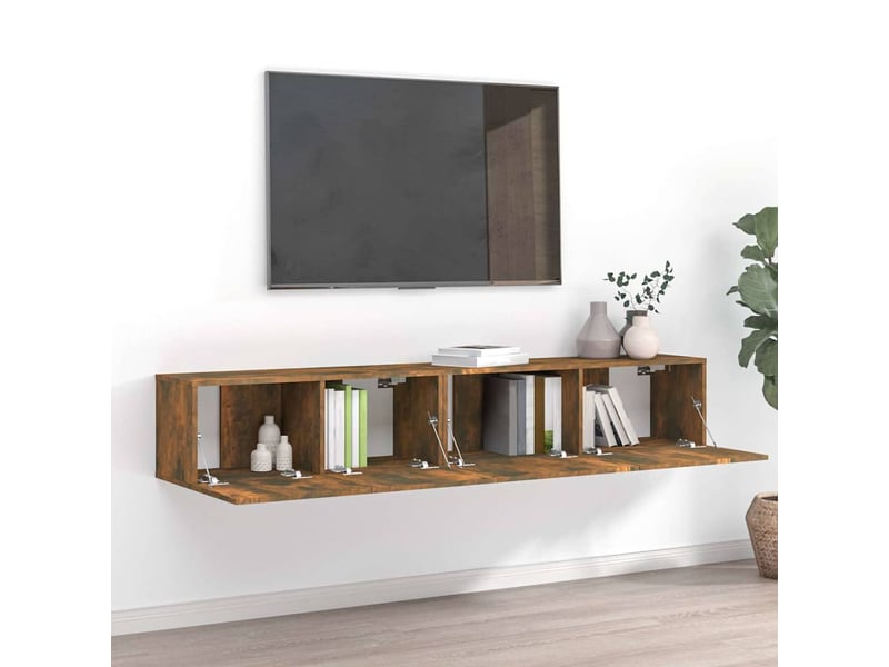  Ensemble de meubles tv 2 pcs chêne fumé bois d'ingénierie shl47111  - Conforama B