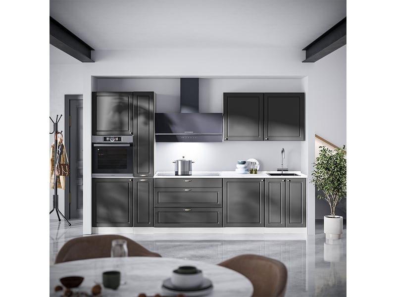 Vicco elément haut de cuisine, anthracite campagne, 60cm - Conforama E