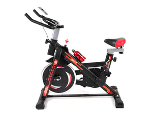 Vélo de Spinning Indoor – Volant d’Inertie 13 kg, Écran LCD, Capteur Cardiaque, Selle Réglable et Support Smartphone