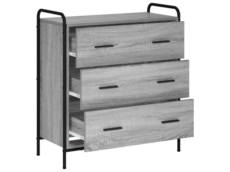 Buffet salon, buffet de rangement sonoma gris 97x33x81 cm bois d'ingénierie shl3549 - Conforama C