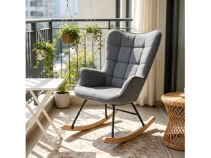 Pouf / repose pied WISHDOR gris