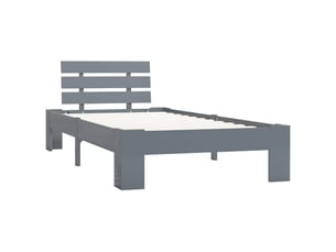 Lit simple 100x200 cm coloris gris
