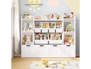 Bibliotheque coloris  blanc  G FORM  - 140 cm x 106 cm