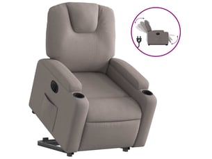 Fauteuil relax électrique Tissu taupe