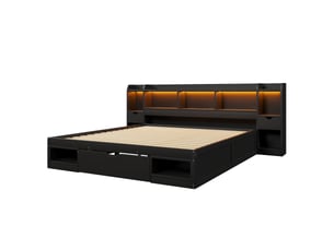 Lit coffre 180x200 cm OOIILLEE   coloris noir