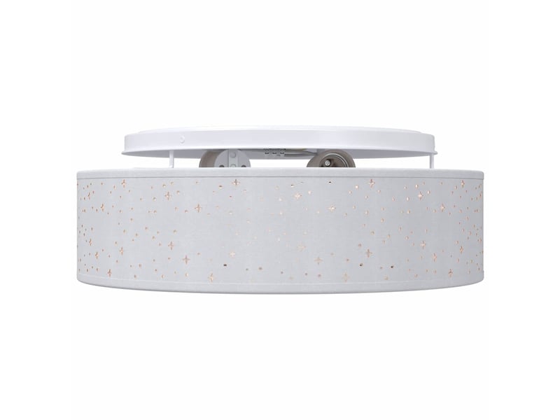 Lampe de plafond, plafonnier gris 38x38x13,5 cm tissu shl64591  - Conforama E