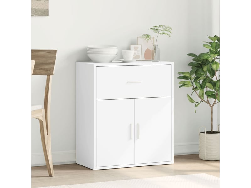  Buffet - bahut - meuble de rangement blanc 60x31x70 cm bois d'ingénierie  - Conforama C