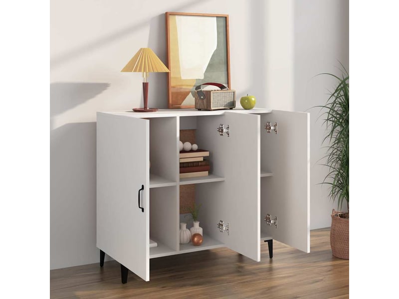  Buffet - bahut - meuble de rangement blanc 90x34x80 cm bois d'ingénierie  - Conforama C