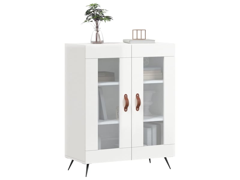  Buffet - bahut - meuble de rangement blanc brillant 69,5x34x90 cm bois d'ingénierie  - Conforama C