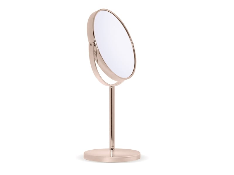 Miroir grossissant sur pied rose gold x10 d-17.5 cm - Conforama A