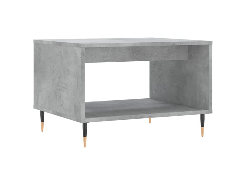  Table basse rectangulaire | table de salon gris béton 60x50x40 cm bois d'ingénierie shl6228  - Conforama A