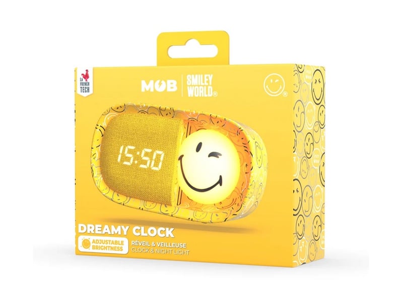  Smiley clock - reveil jaune SMYCLO-Y E-01 - Conforama A