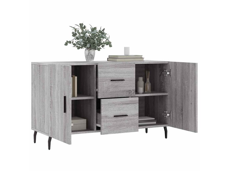  Buffet - bahut - meuble de rangement sonoma gris 100x36x60 cm bois d'ingénierie  - Conforama D