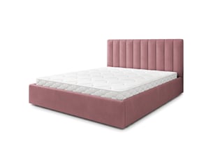 Lit coffre 160x200 cm MASSENO coloris rose