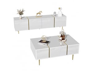 Meuble tv coloris blanc 170 cm LPOSPI  