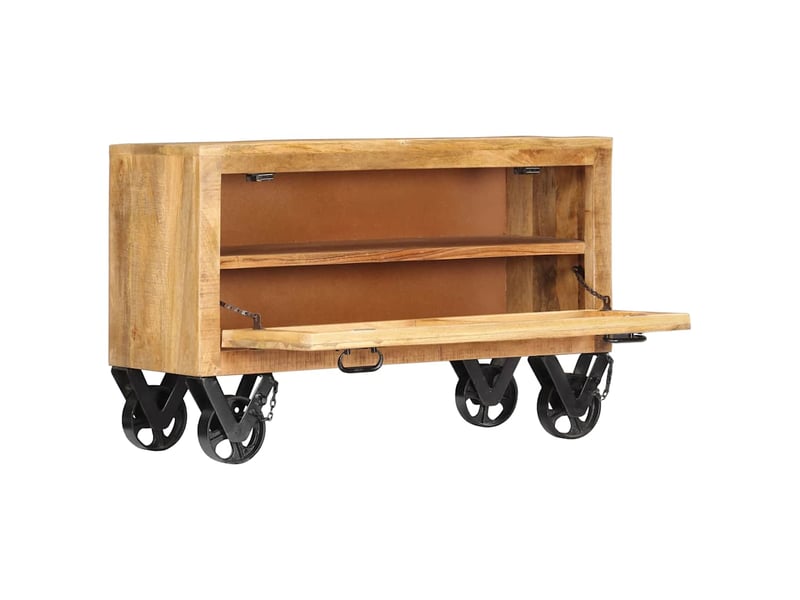 Meuble à chaussure | armoire à chaussures 86x35x55 cm bois de manguier solide  - Conforama D
