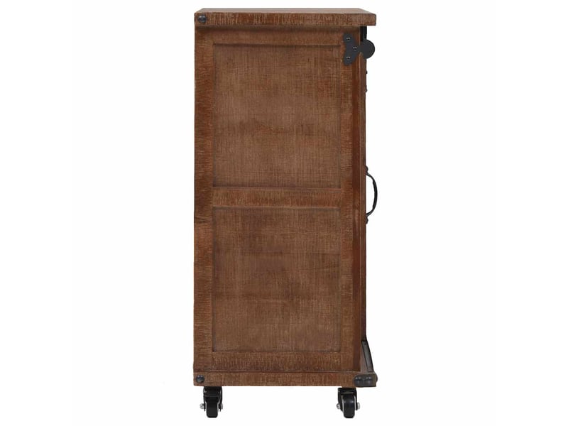  Armoire de rangement, rangement bureau bois de sapin massif 64x33,5x75 cm marron  - Conforama C