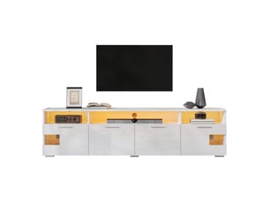 Meuble tv coloris blanc 180 cm   Fay Lum
