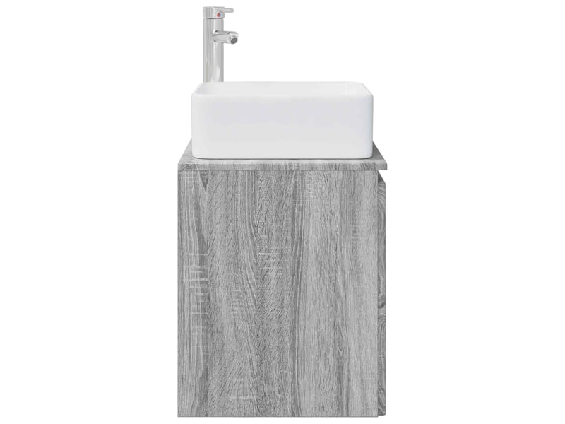 Vanité de lavabo mural, meuble de rangement sonoma gris 49.5x41x63 cm shl1258 - Conforama D