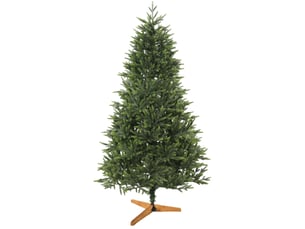 Sapin de noël artificiel touffu grande taille h.210cm épicéa piètement bois