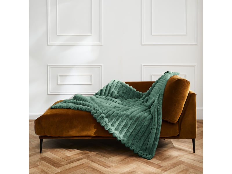  Plaid fourrure chaud cèdre 180x220 boudoir  - Conforama C