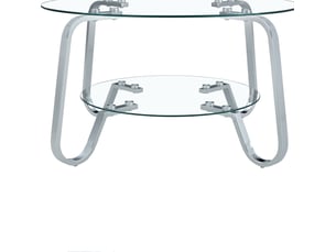 Table basse rond(e) coloris argenté <strong>MIVRAY </strong> <strong></strong> - 80 cmx80 cm