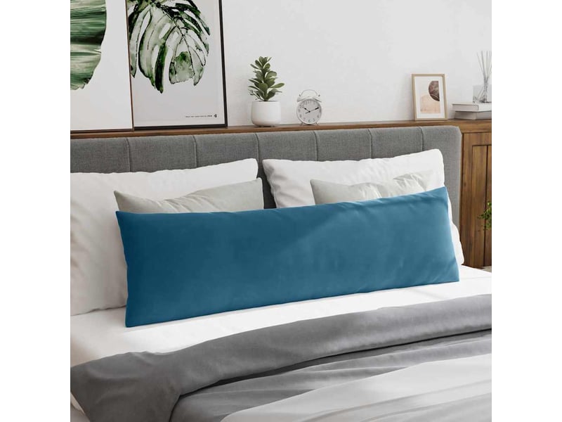  Lot de 2 coussins de canapé, coussins décoratifs bleu 145 x 40 cm cf58996  - Conforama D