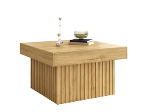 Table basse carré(e) coloris naturel   - 79 cmx79 cm