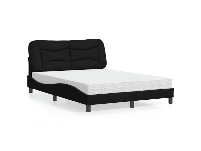  Lit avec matelas hvar noir 120x200 cm tissu  - Conforama A