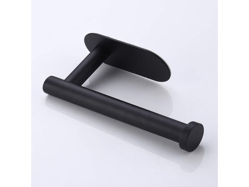  Aiducho porte papier toilette auto-adhésif noir - en acier inoxydable - pas de perçage nécessaire, forte adhérence et imperméable  - Conforama A