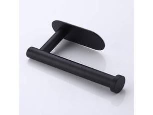 Aiducho porte papier toilette auto-adhésif noir - en acier inoxydable - pas de perçage nécessaire, forte adhérence et imperméable