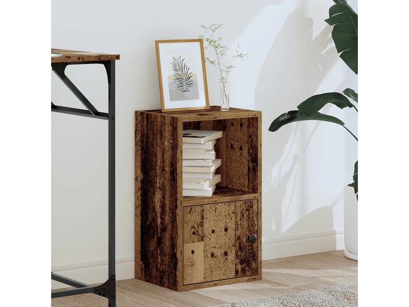  Bibliothèque, meuble de rangement salon vieux bois 31x24x52 cm bois d'ingénierie  - Conforama C