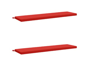 Lot de 2 coussins de banc, coussins d'assise soest 100 % polyester rouge cf57366