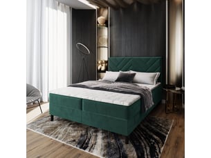 Lit avec rangement 180x200 cm <strong>MASSENO</strong> <strong></strong> coloris vert