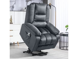 Fauteuil relax électrique   Velours gris