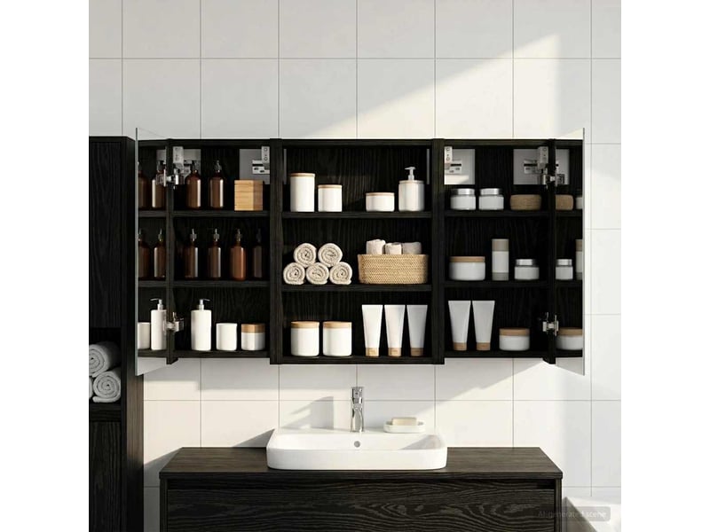 Ensemble de meubles de salle de bain 3 pcs 100x10.5x50 cm shl5749 - Conforama B