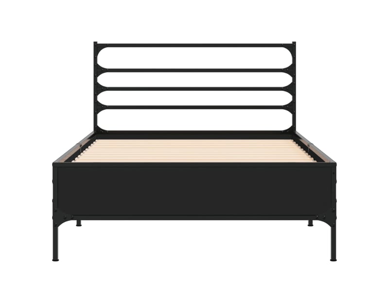  Lit simple- lit adulte -  cadre de lit sans matelas noir 90x190 cm  - Conforama C