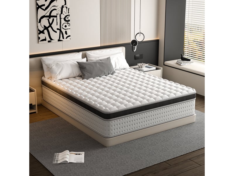 Matelas ressorts ensachés 140x200 cm somniae , accueil mémoire de forme, 25 cm d'épaisseur - Conforama E