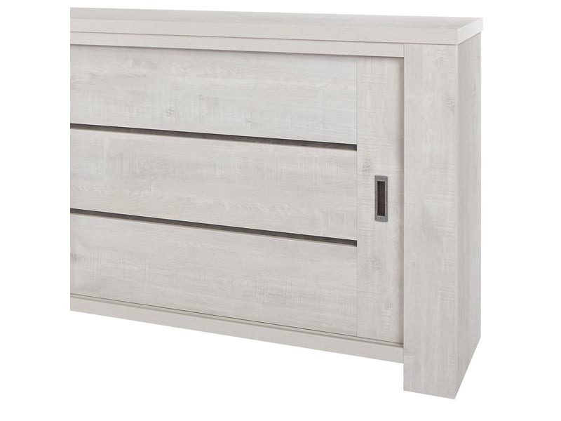  Buffet 2 portes coulissantes finition bois cérusé blanchi - josie JOSIE - Conforama C