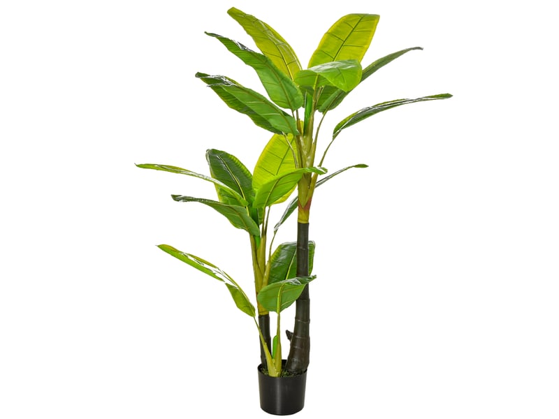  Bananier artificiel en pot de 150 cm, pour une utilisation intérieure et extérieure  - Conforama B