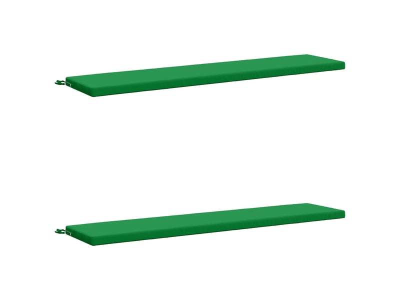  Lot de 2 coussins de banc, coussins d'assise soest 100 % polyester vert cf57546  - Conforama A