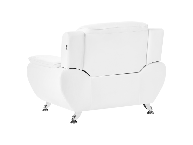 Fauteuil leira cuir pu blanc - Conforama E