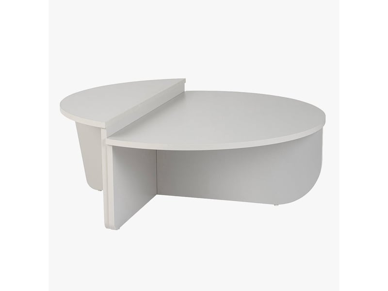  Table basse ronde blanc d90 cm  - Conforama A